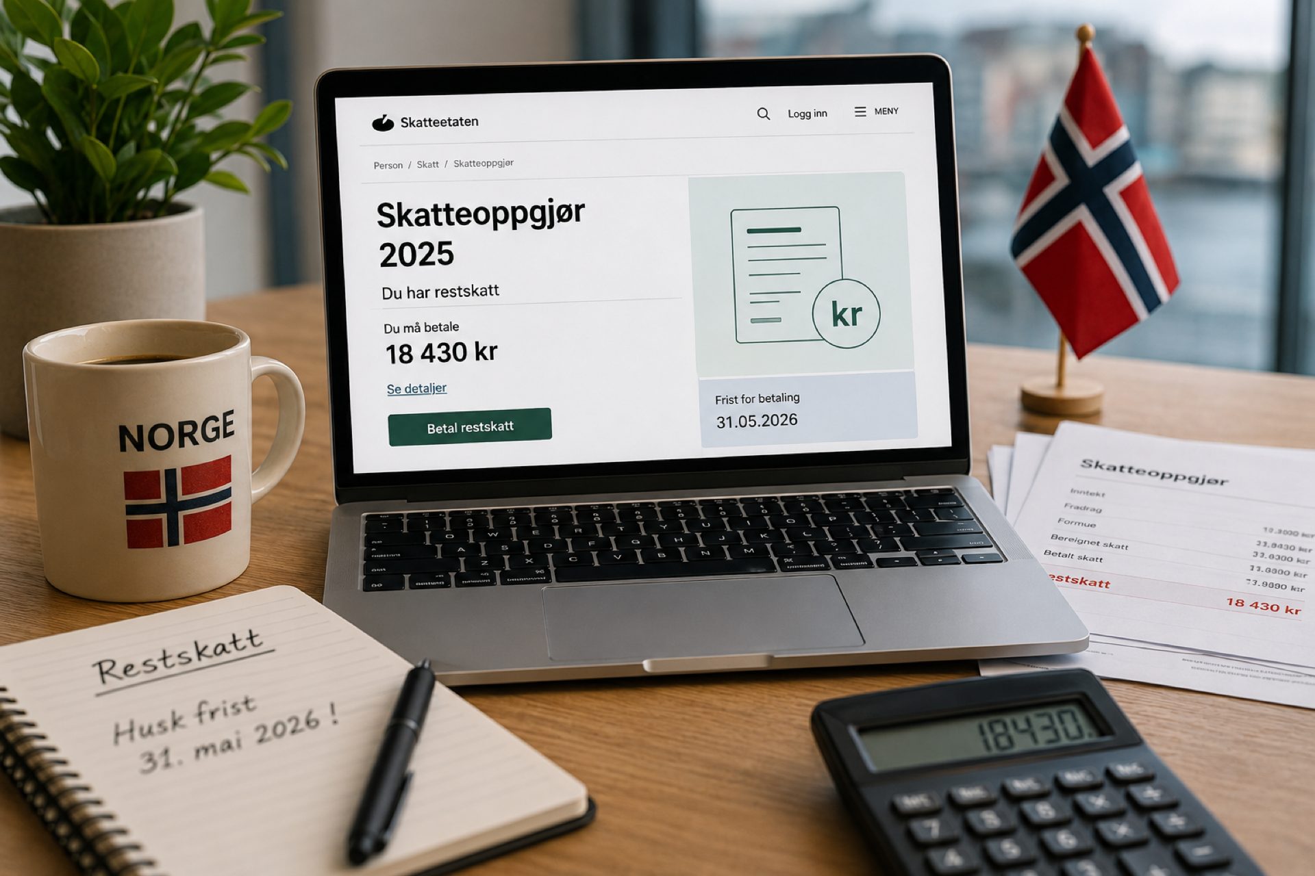 Restskatt – niedopłata podatku w Norwegii